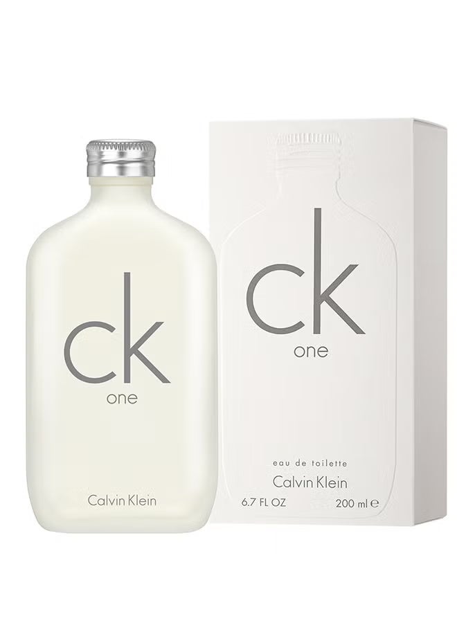 Calvin Klein Performance Calvin Klein CK One Eau de Toilette – Fresh Citrus Aromatic Unisex Fragrance, 200ml - Image 2